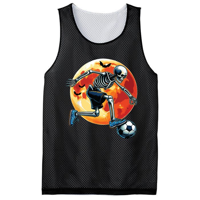 American Soccer Skeleton Halloween Boy Soccer Funny Mesh Reversible Basketball Jersey Tank