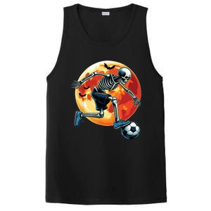 American Soccer Skeleton Halloween Boy Soccer Funny PosiCharge Competitor Tank