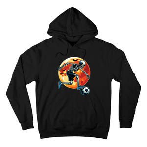 American Soccer Skeleton Halloween Boy Soccer Funny Tall Hoodie