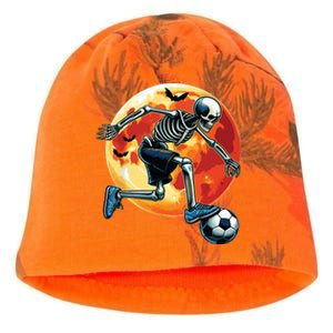 American Soccer Skeleton Halloween Boy Soccer Funny Kati - Camo Knit Beanie