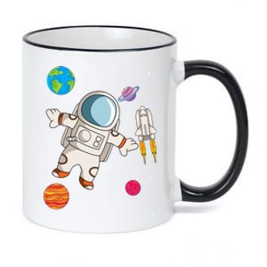 Astronaut Space Science Rocket Ship Gift 11oz Black Color Changing Mug