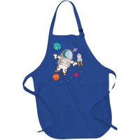 Astronaut Space Science Rocket Ship Gift Full-Length Apron With Pockets