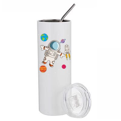 Astronaut Space Science Rocket Ship Gift Stainless Steel Tumbler