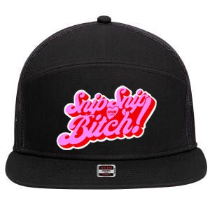 Angeriaqueen Snip Snip Apvm Bitch Limited 7 Panel Mesh Trucker Snapback Hat