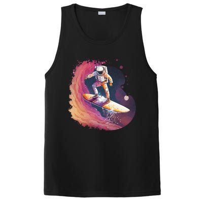 Astronaut Surfing Space Surfer PosiCharge Competitor Tank