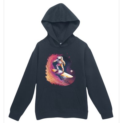 Astronaut Surfing Space Surfer Urban Pullover Hoodie