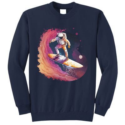 Astronaut Surfing Space Surfer Tall Sweatshirt