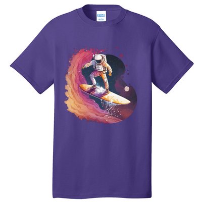 Astronaut Surfing Space Surfer Tall T-Shirt