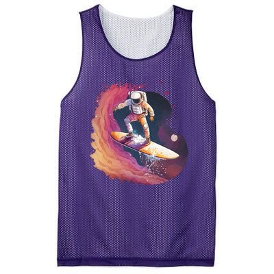 Astronaut Surfing Space Surfer Mesh Reversible Basketball Jersey Tank