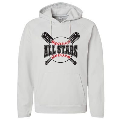 All Stars Softball Baseball Performance Fleece Hoodie