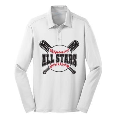 All Stars Softball Baseball Silk Touch Performance Long Sleeve Polo