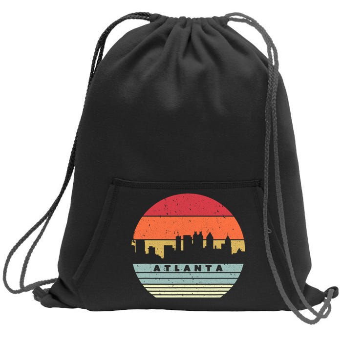 Atlanta Souvenir Shirt. Retro Style USA Skyline Sweatshirt Cinch Pack Bag