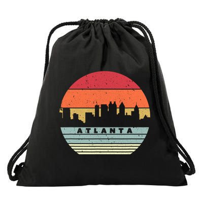 Atlanta Souvenir Shirt. Retro Style USA Skyline Drawstring Bag