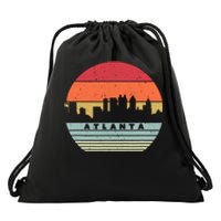 Atlanta Souvenir Shirt. Retro Style USA Skyline Drawstring Bag