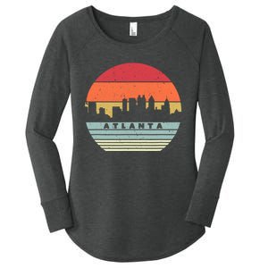 Atlanta Souvenir Shirt. Retro Style USA Skyline Women's Perfect Tri Tunic Long Sleeve Shirt