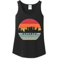 Atlanta Souvenir Shirt. Retro Style USA Skyline Ladies Essential Tank