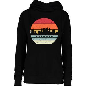 Atlanta Souvenir Shirt. Retro Style USA Skyline Womens Funnel Neck Pullover Hood