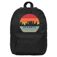 Atlanta Souvenir Shirt. Retro Style USA Skyline 16 in Basic Backpack