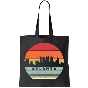 Atlanta Souvenir Shirt. Retro Style USA Skyline Tote Bag