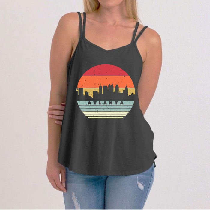 Atlanta Souvenir Shirt. Retro Style USA Skyline Women's Strappy Tank