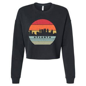 Atlanta Souvenir Shirt. Retro Style USA Skyline Cropped Pullover Crew