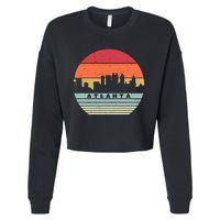 Atlanta Souvenir Shirt. Retro Style USA Skyline Cropped Pullover Crew