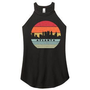 Atlanta Souvenir Shirt. Retro Style USA Skyline Women's Perfect Tri Rocker Tank