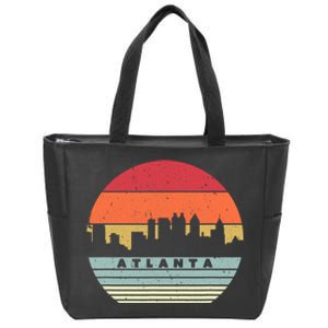 Atlanta Souvenir Shirt. Retro Style USA Skyline Zip Tote Bag