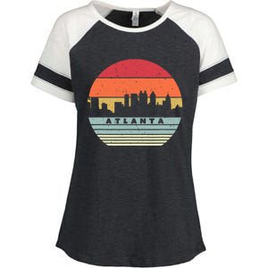 Atlanta Souvenir Shirt. Retro Style USA Skyline Enza Ladies Jersey Colorblock Tee