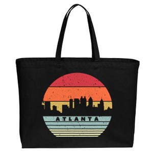 Atlanta Souvenir Shirt. Retro Style USA Skyline Cotton Canvas Jumbo Tote