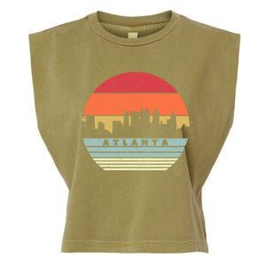 Atlanta Souvenir Shirt. Retro Style USA Skyline Garment-Dyed Women's Muscle Tee