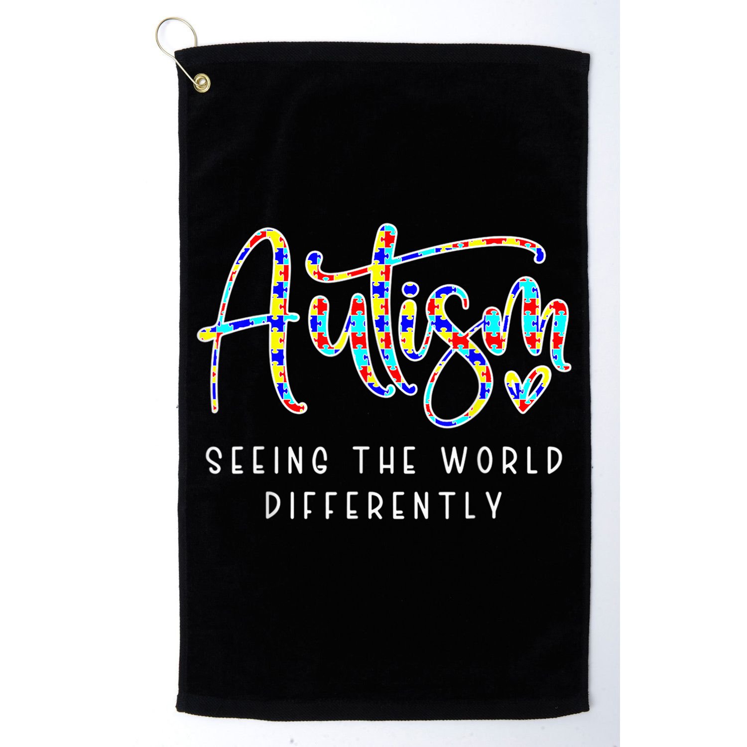 Autism Shirt Seeing The World Differently Autism Awareness Golf Towel