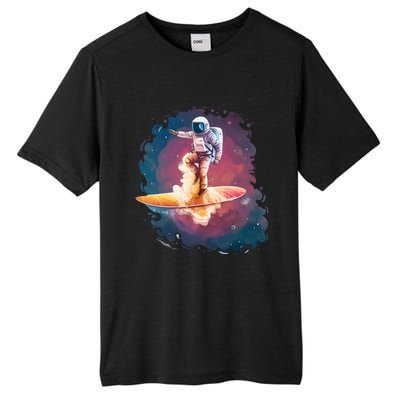 Astronaut Surfing Space Surfer Tall Fusion ChromaSoft Performance T-Shirt