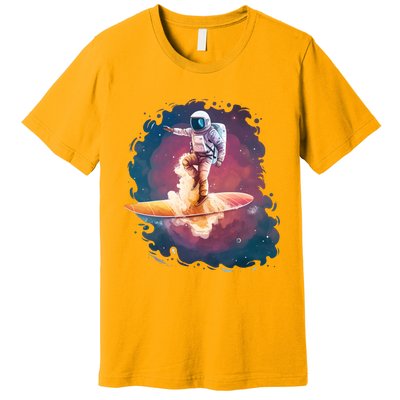 Astronaut Surfing Space Surfer Premium T-Shirt