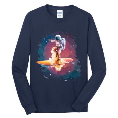 Astronaut Surfing Space Surfer Tall Long Sleeve T-Shirt