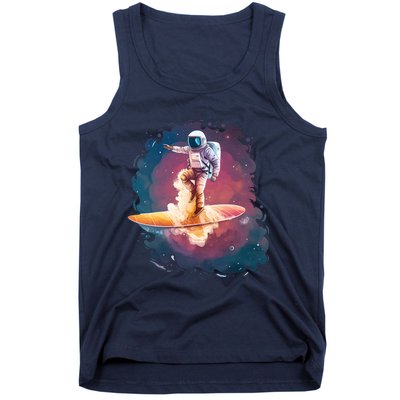 Astronaut Surfing Space Surfer Tank Top