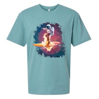 Astronaut Surfing Space Surfer Sueded Cloud Jersey T-Shirt