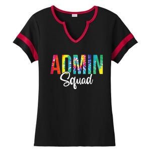 Admin Squad School Admin Assistant Principal Administrator Cool Gift Ladies Halftime Notch Neck Tee