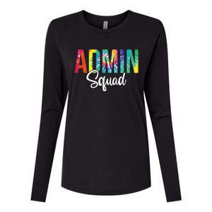 Admin Squad School Admin Assistant Principal Administrator Cool Gift Womens Cotton Relaxed Long Sleeve T-Shirt