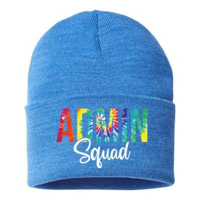 Admin Squad School Admin Assistant Principal Administrator Cool Gift Sustainable Knit Beanie