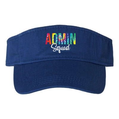 Admin Squad School Admin Assistant Principal Administrator Cool Gift Valucap Bio-Washed Visor