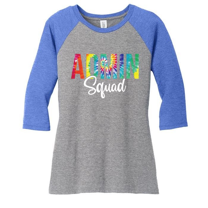 Admin Squad School Admin Assistant Principal Administrator Cool Gift Women's Tri-Blend 3/4-Sleeve Raglan Shirt