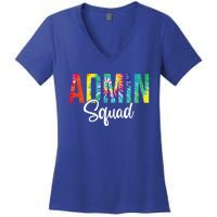 Admin Squad School Admin Assistant Principal Administrator Cool Gift Women's V-Neck T-Shirt