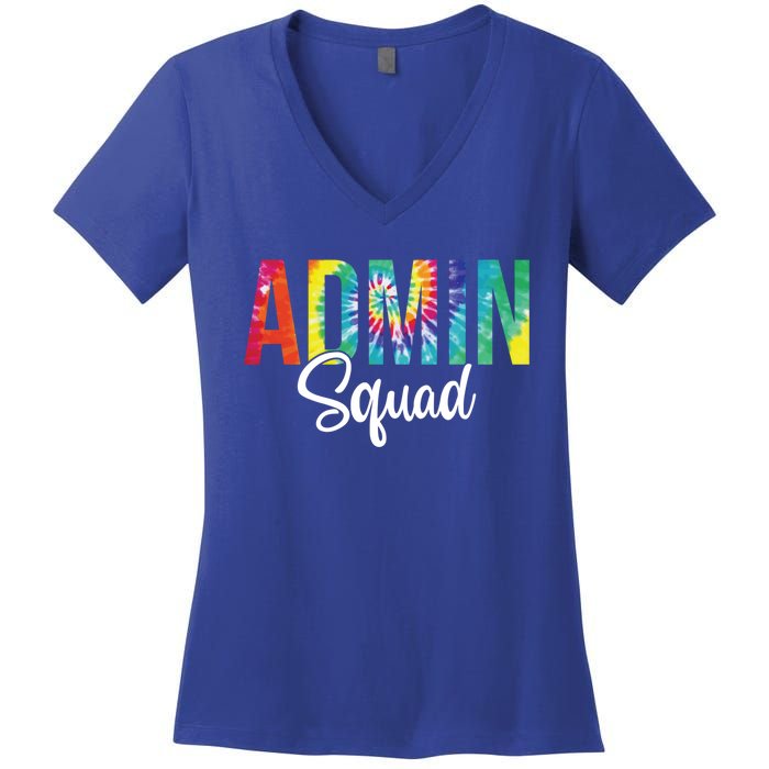 Admin Squad School Admin Assistant Principal Administrator Cool Gift Women's V-Neck T-Shirt