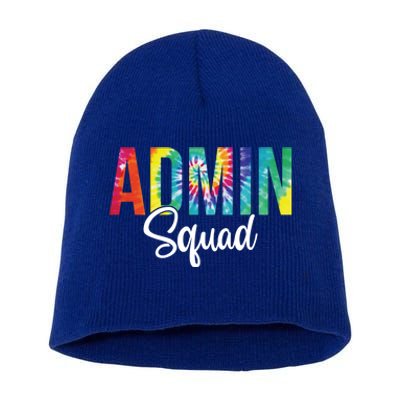 Admin Squad School Admin Assistant Principal Administrator Cool Gift Short Acrylic Beanie