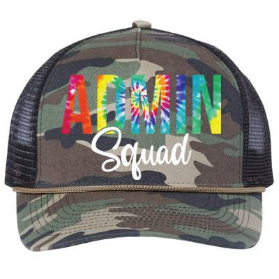 Admin Squad School Admin Assistant Principal Administrator Cool Gift Retro Rope Trucker Hat Cap