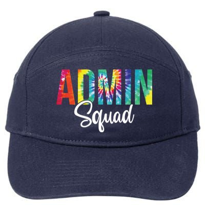 Admin Squad School Admin Assistant Principal Administrator Cool Gift 7-Panel Snapback Hat