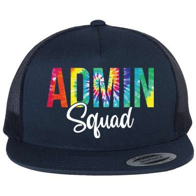 Admin Squad School Admin Assistant Principal Administrator Cool Gift Flat Bill Trucker Hat