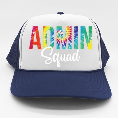 Admin Squad School Admin Assistant Principal Administrator Cool Gift Trucker Hat