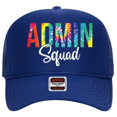 Admin Squad School Admin Assistant Principal Administrator Cool Gift High Crown Mesh Back Trucker Hat